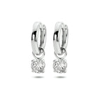 klapoorringen zirkonia 23,5 mm zilver gerhodineerd