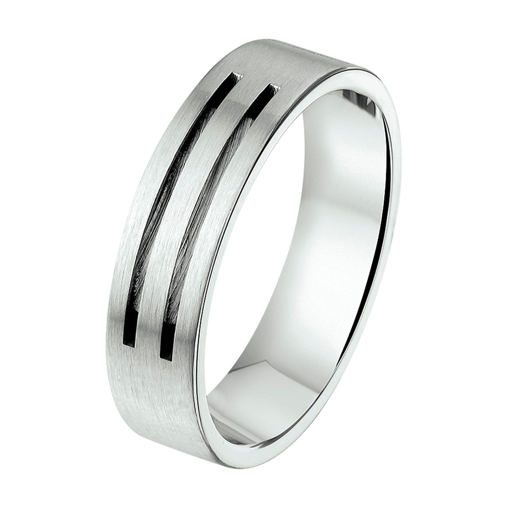 ring 6 mm zonder cz edelstaal