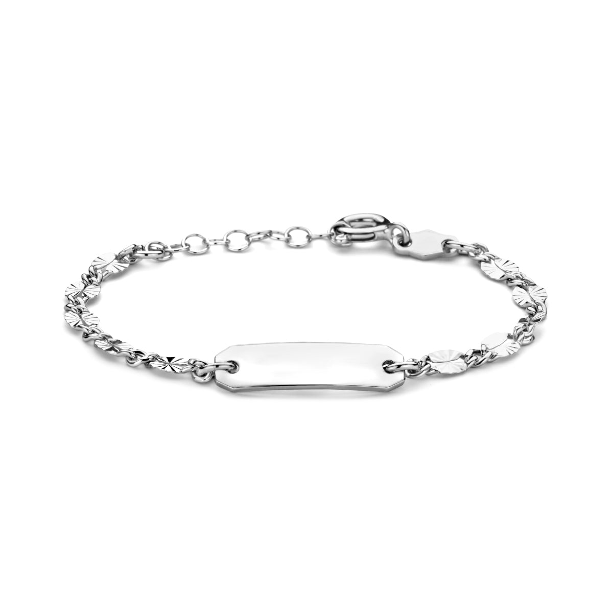 Gravurarmbandplatte 5,0 mm 11 + 2 cm Silber rhodiniert