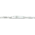 graveerarmband anker plaat met hartje 5,0 mm 16 - 18 cm zilver wit