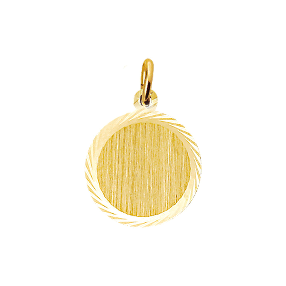 graveerhanger mat gediamanteerd 14K geelgoud