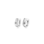 klapoorringen zirkonia 14 mm poli/mat zilver gerhodineerd