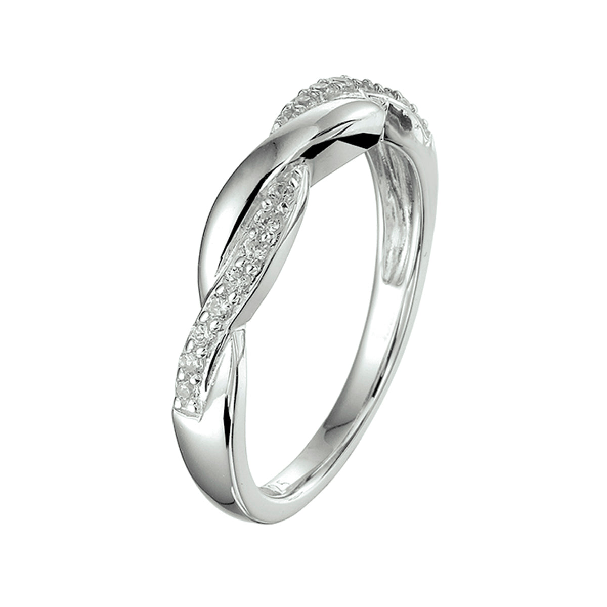 Ring Zirkonia Silber rhodiniert