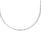 collier anker 4,0 mm 45 cm zilver gerhodineerd