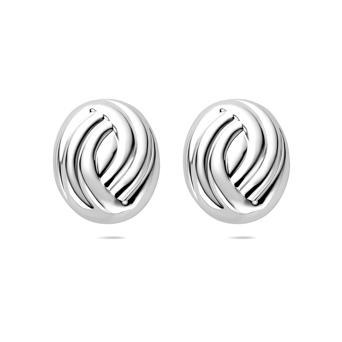 Ohrstecker 20,5 mm Silber rhodiniert