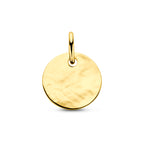 graveerhanger rond gehamerd 10 mm 14K geelgoud