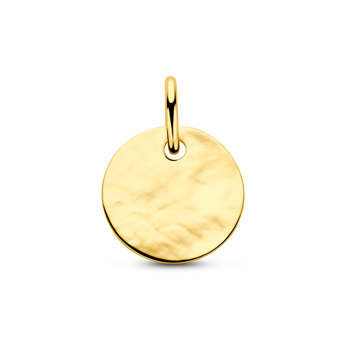 graveerhanger rond gehamerd 10 mm 14K geelgoud