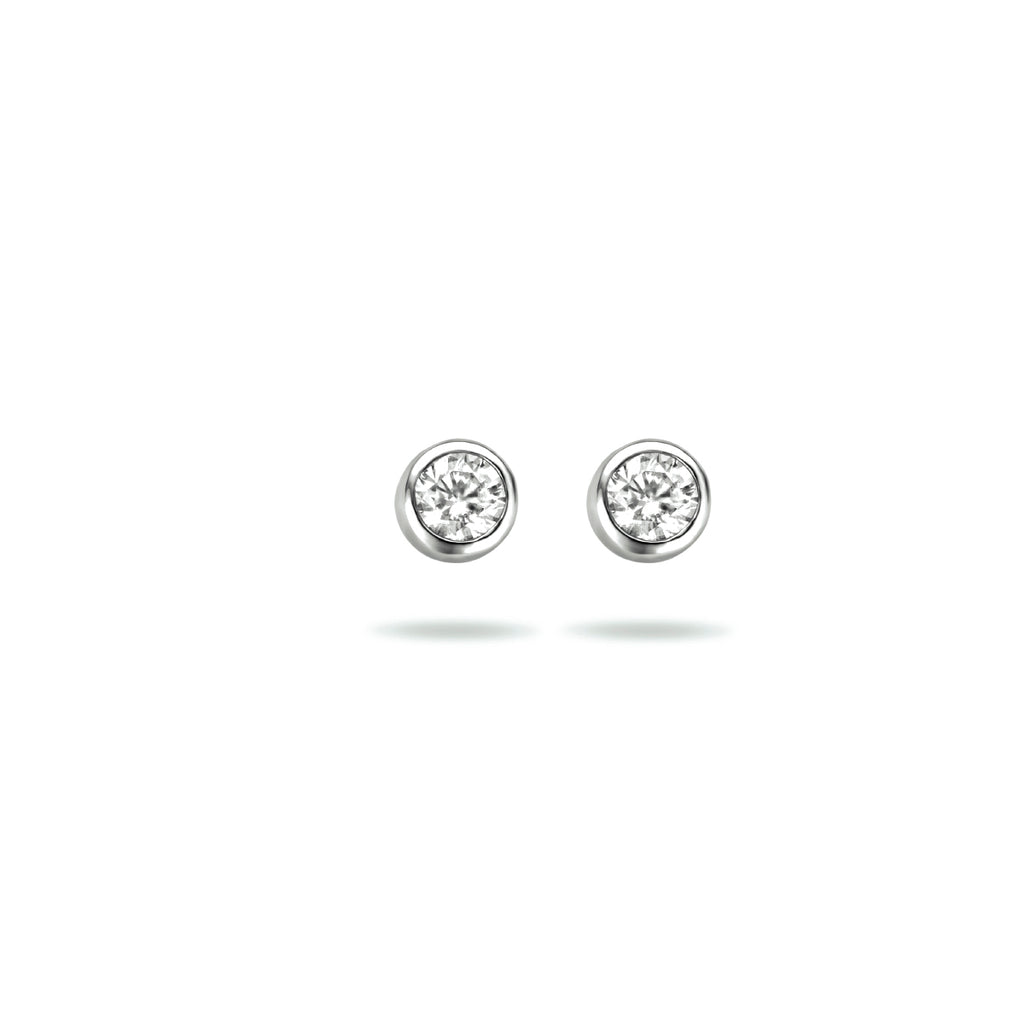Ohrstecker Zirkonia Silber rhodiniert