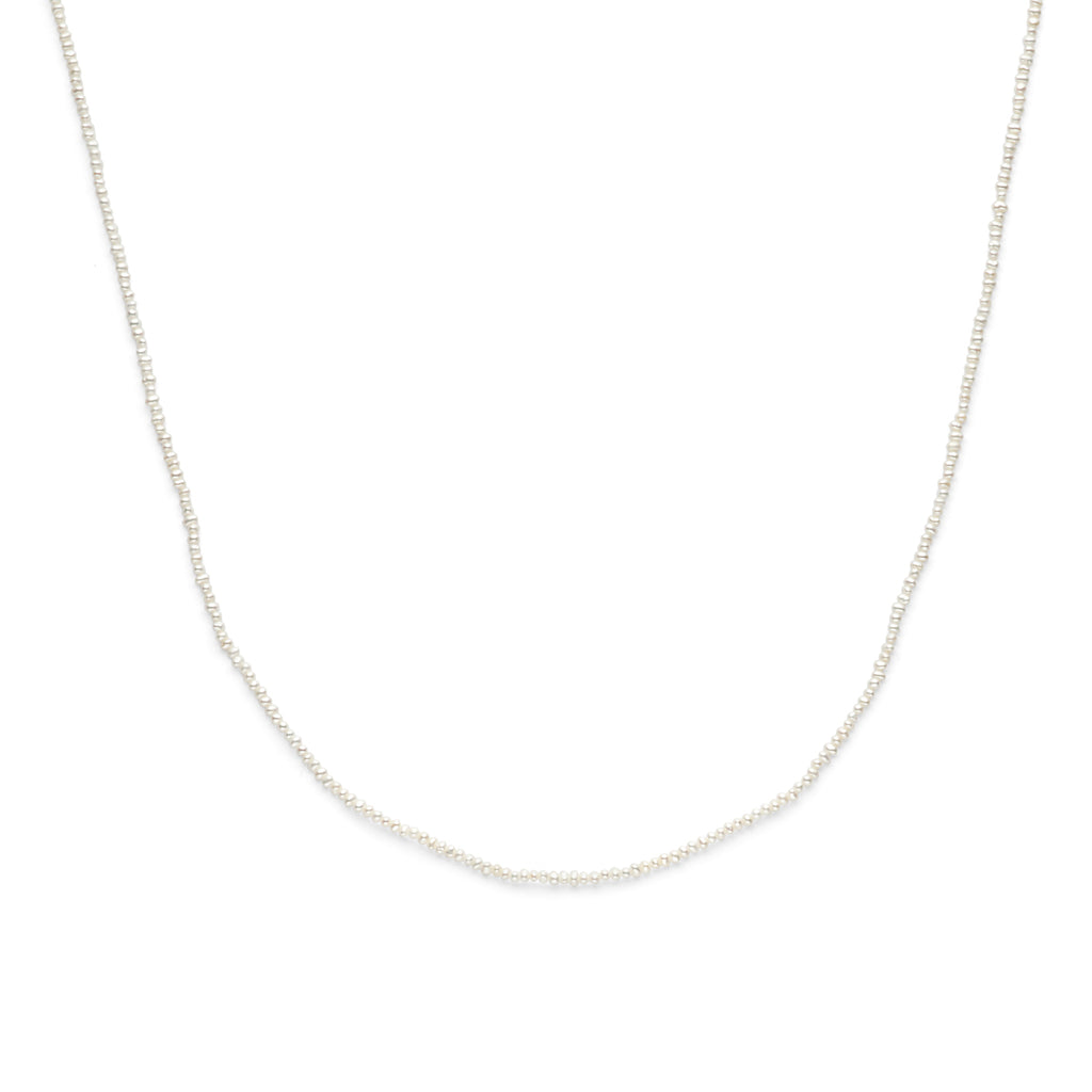 Halskette Perlen 41 - 45 cm rhodiniertes Silber