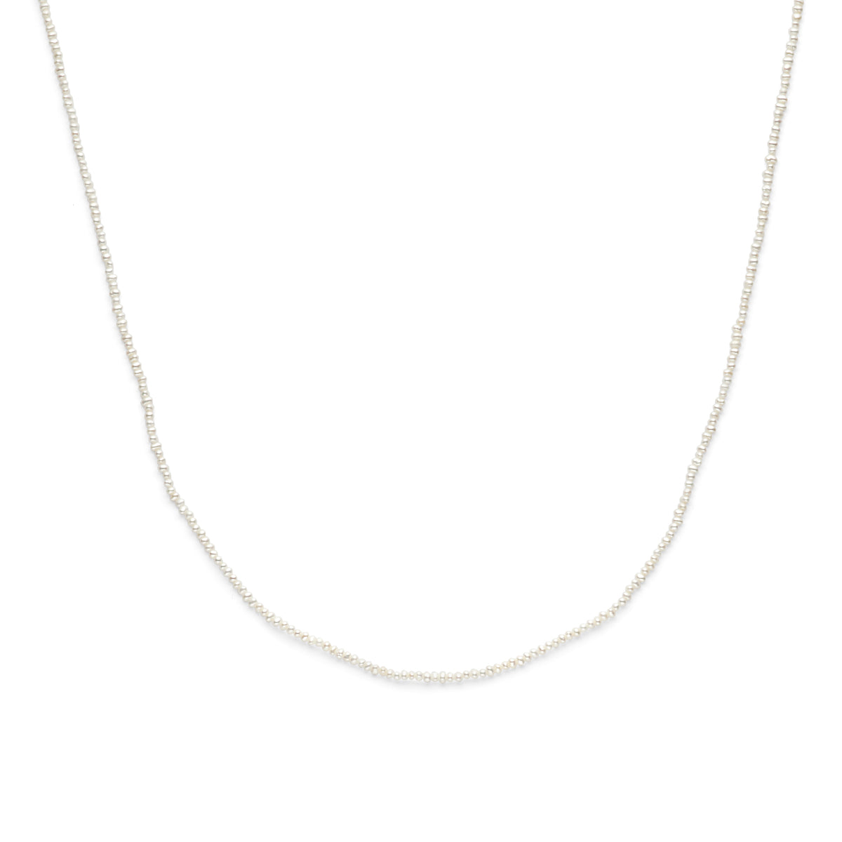 Halskette Perlen 41 - 45 cm rhodiniertes Silber