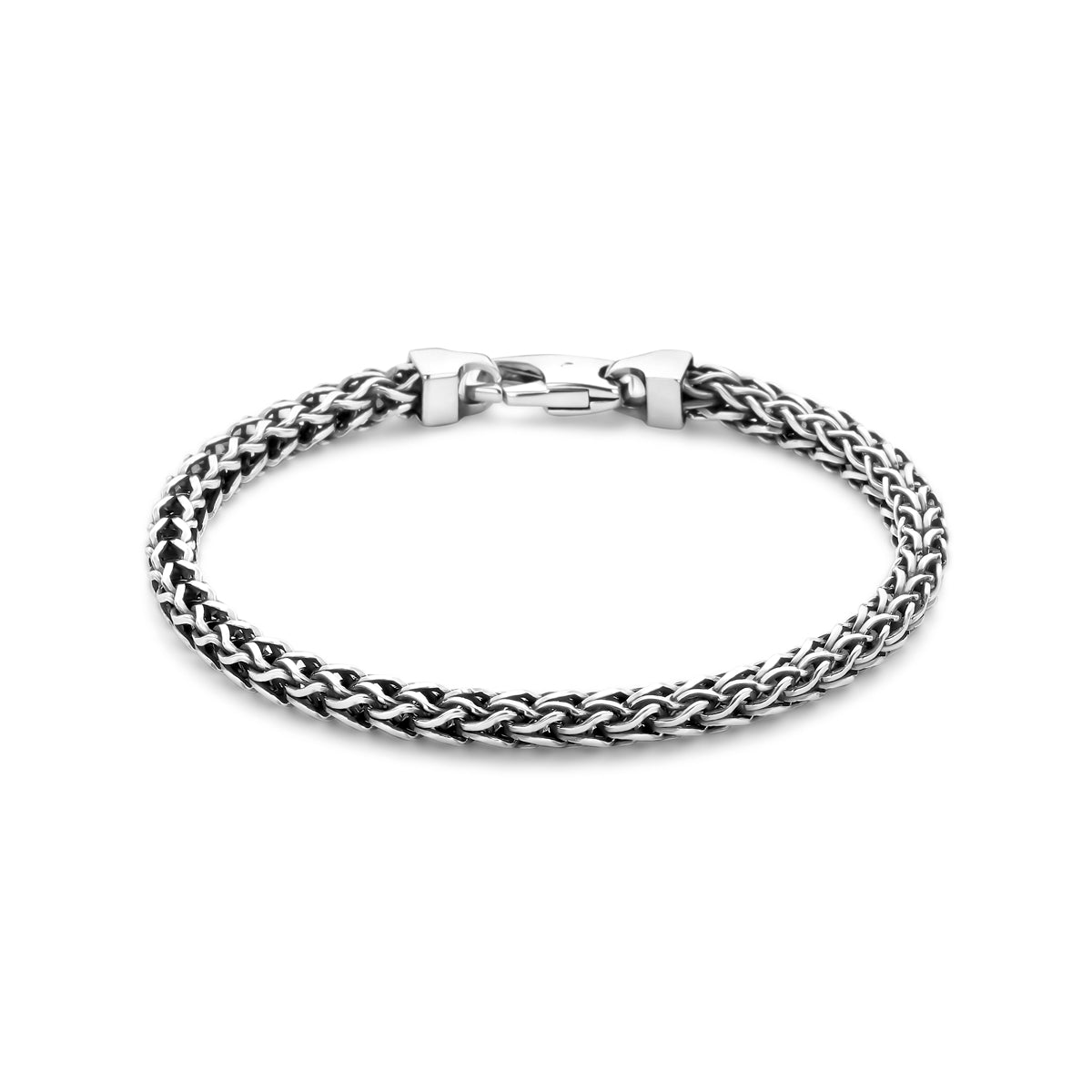 Armband Fuchsschwanz 4,5 mm Sterlingsilber oxidiert