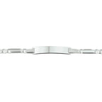 Gravurarmband Ankerplatte 5,0 mm 16 - 18 cm Silber weiß