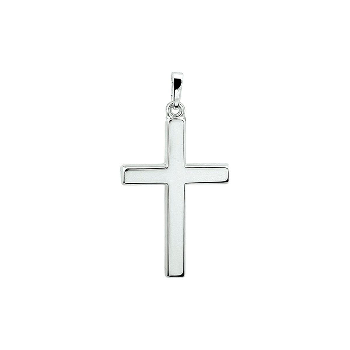 Anhänger Kreuz silber weiß