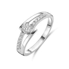 Ring Zirkonia Silber rhodiniert