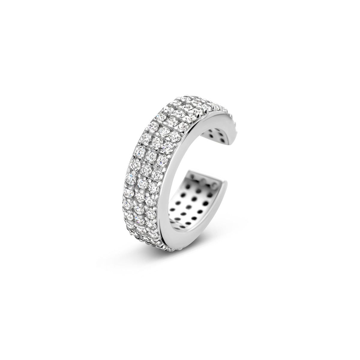 ear cuff zirkonia 12,5 mm zilver gerhodineerd