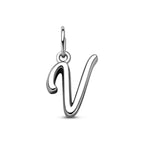 hanger letter zilver gerhodineerd