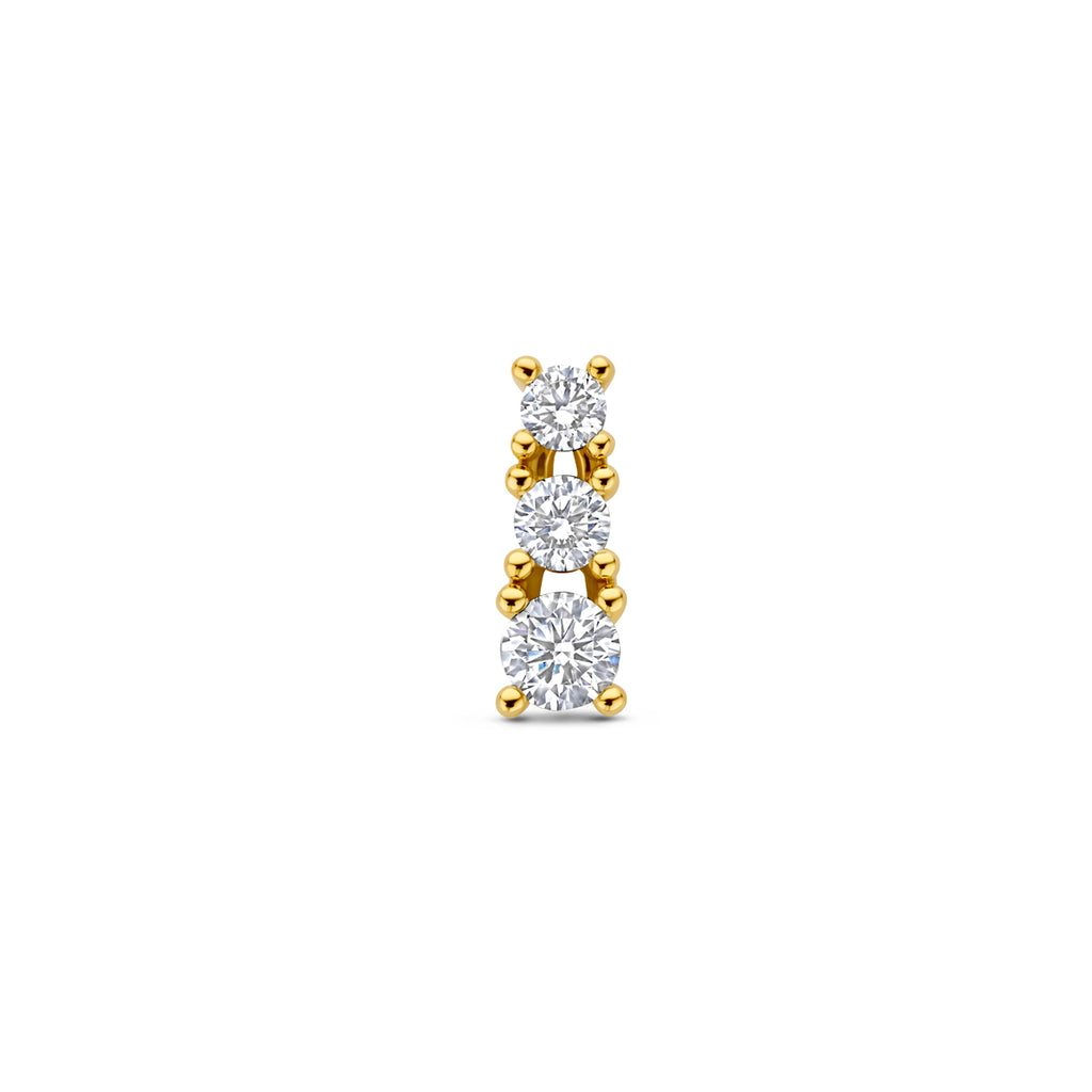 Anhänger Lab Grown Diamant 0,50 ct F VS 12,5 mm 14K Gelbgold