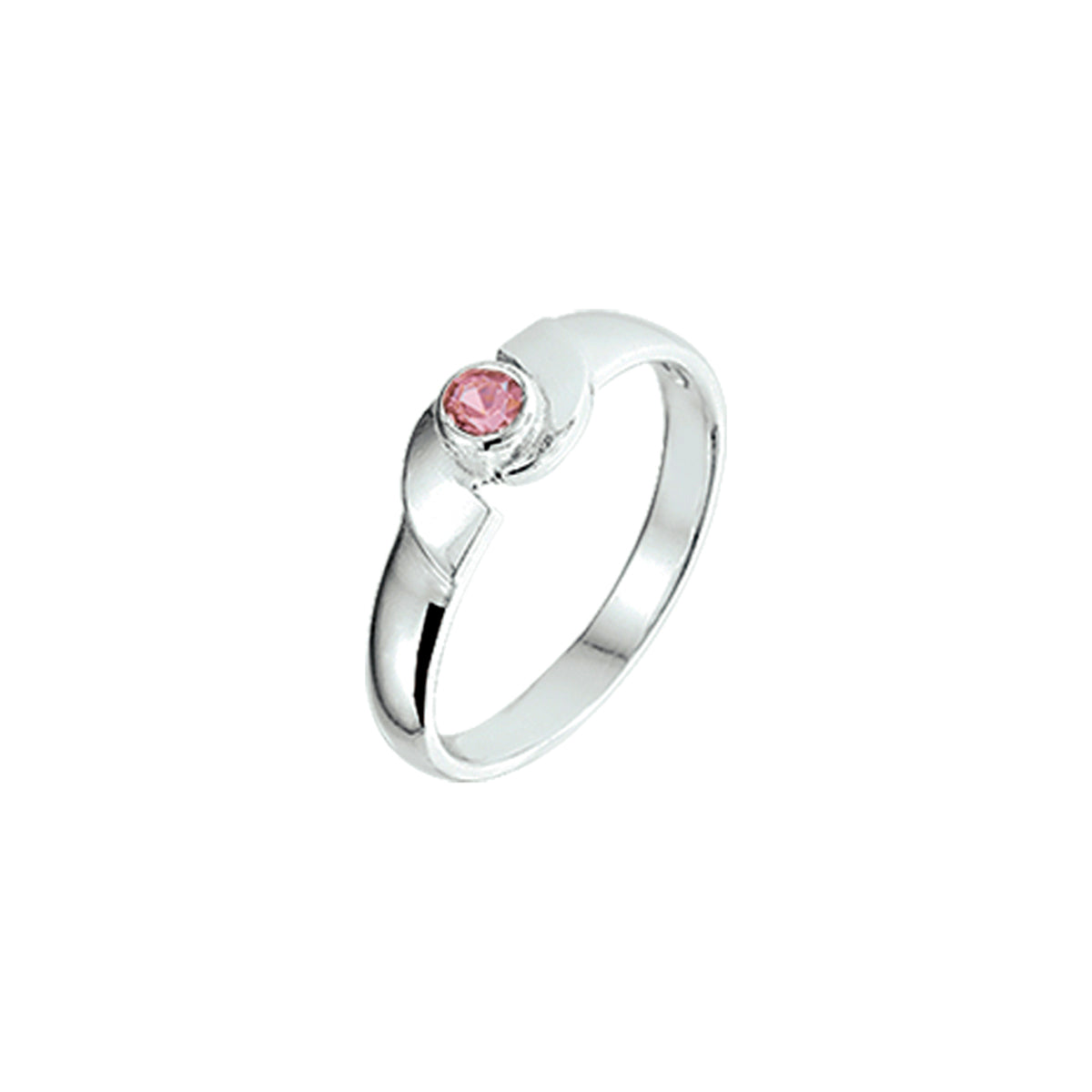 ring strass zilver wit