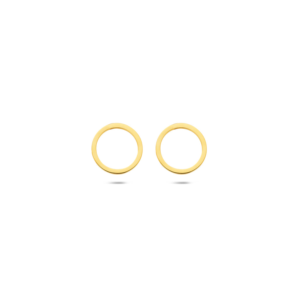 Ohrstecker rund 8 mm 14K Gelbgold