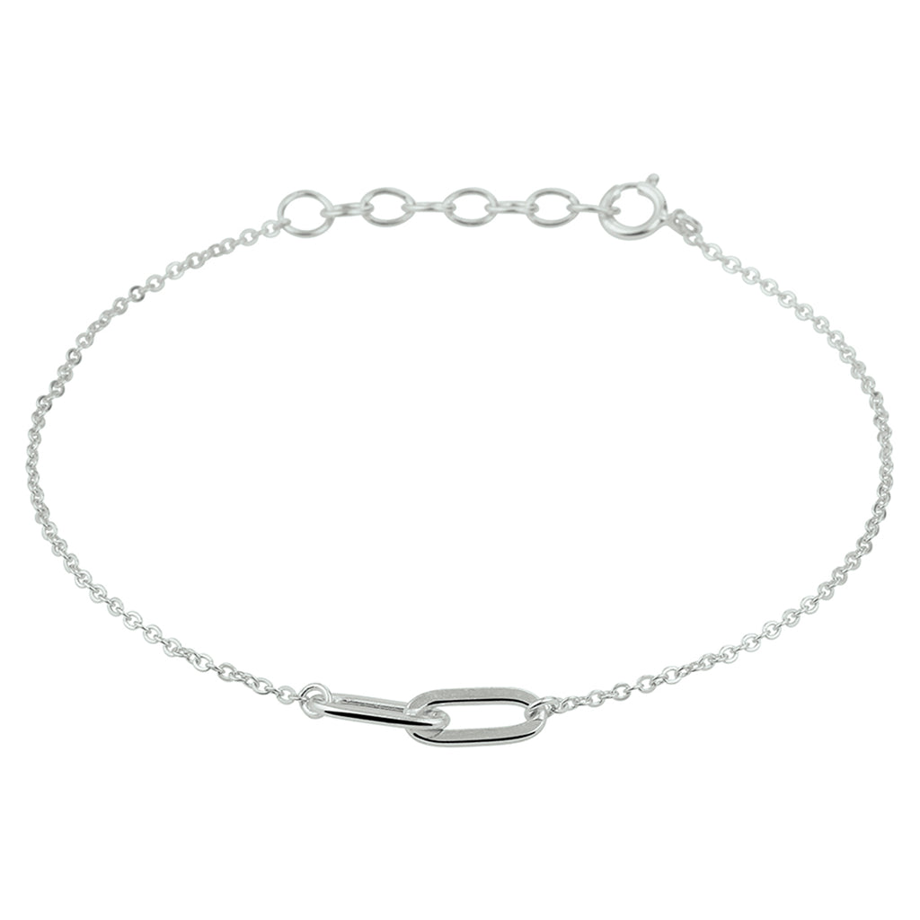 Armband 1,2 mm 16,5 + 2 cm Silber rhodiniert