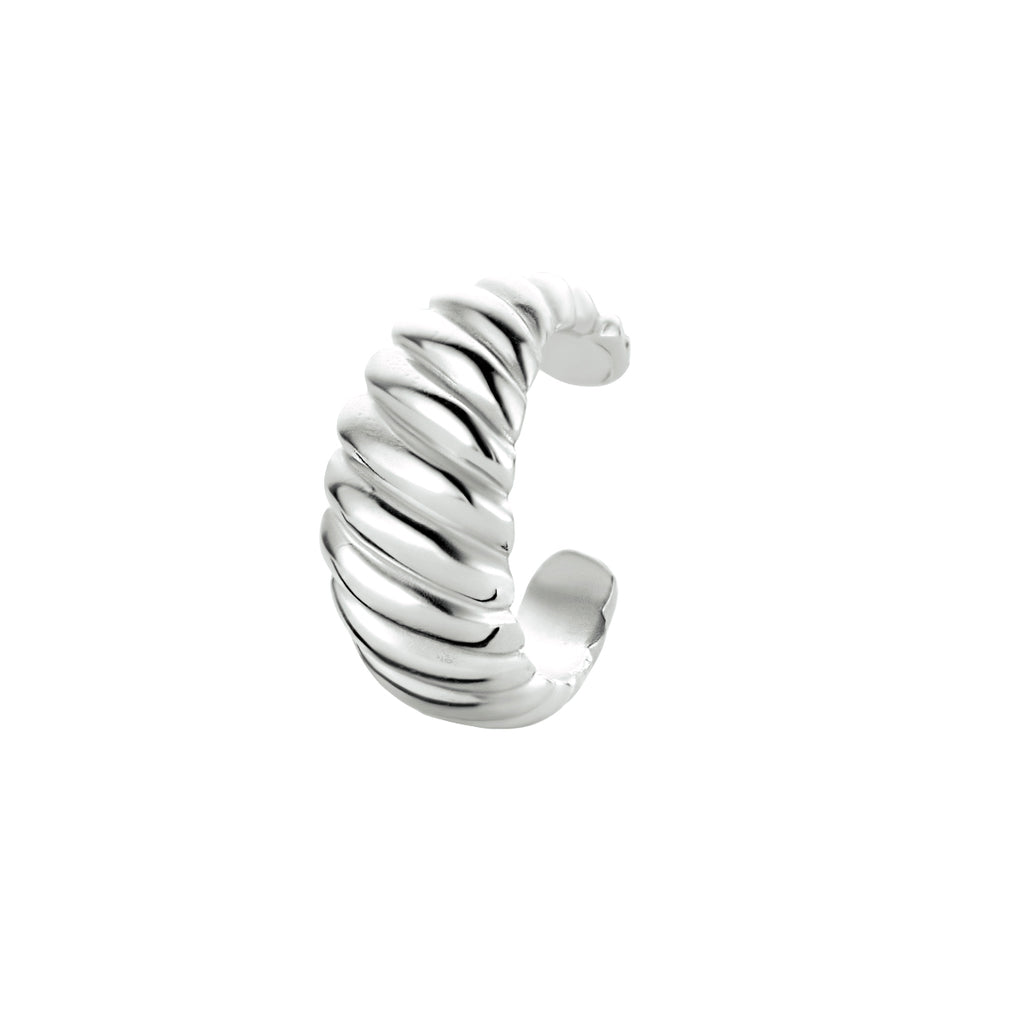 earcuff 12,5 mm zilver gerhodineerd