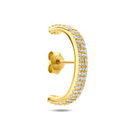 Einhänger Ohrring Zirkonia 20 mm 1 Mikron vergoldet (gelb)