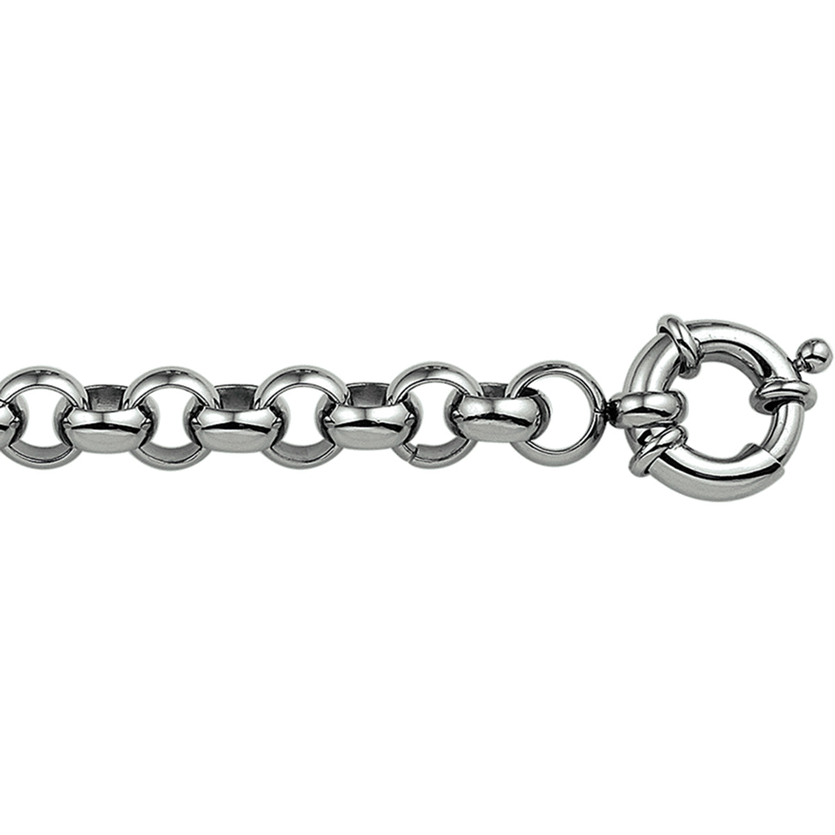 Armband Jasseron 7 mm mit großem Federringverschluss Edelstahl