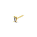 Nasenstecker Zirkonia Kugel 14K Gelbgold