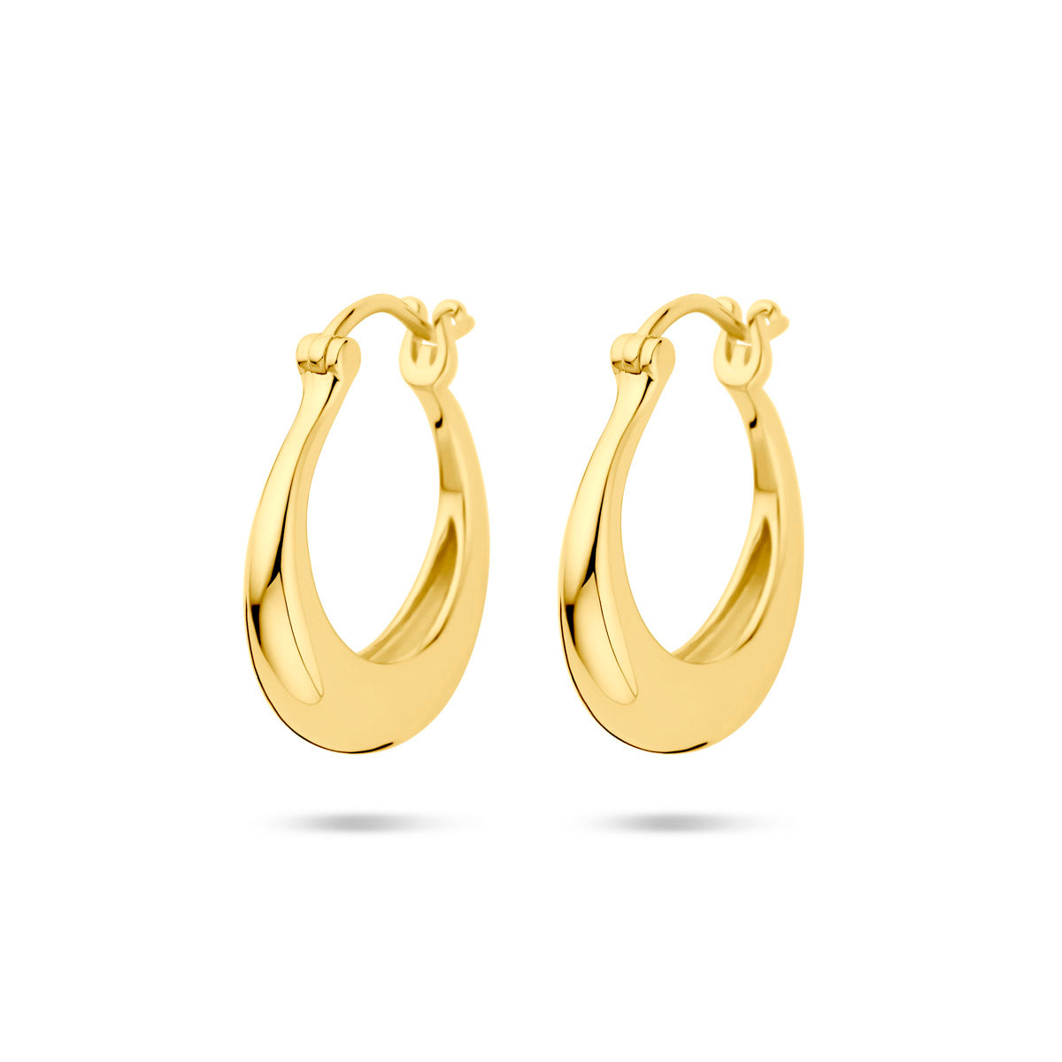 oorringen ronde buis 21,5 mm 1 micron zilver verguld (geel)