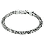 armband oxi vossestaart 5,0 mm zilver geoxideerd