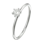 ring lab grown diamant 0.25ct f vsi 14K witgoud met palladium