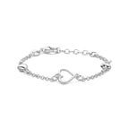 armband hartjes 11 + 2 cm zilver gerhodineerd