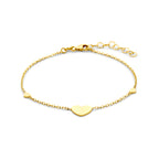 armband hartjes 16 + 3 cm 14K geelgoud