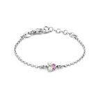 Armband Schmetterling Emaille 11 + 2 cm rhodiniertes Silber