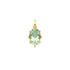 hanger groen amethist 20 mm 14K geelgoud