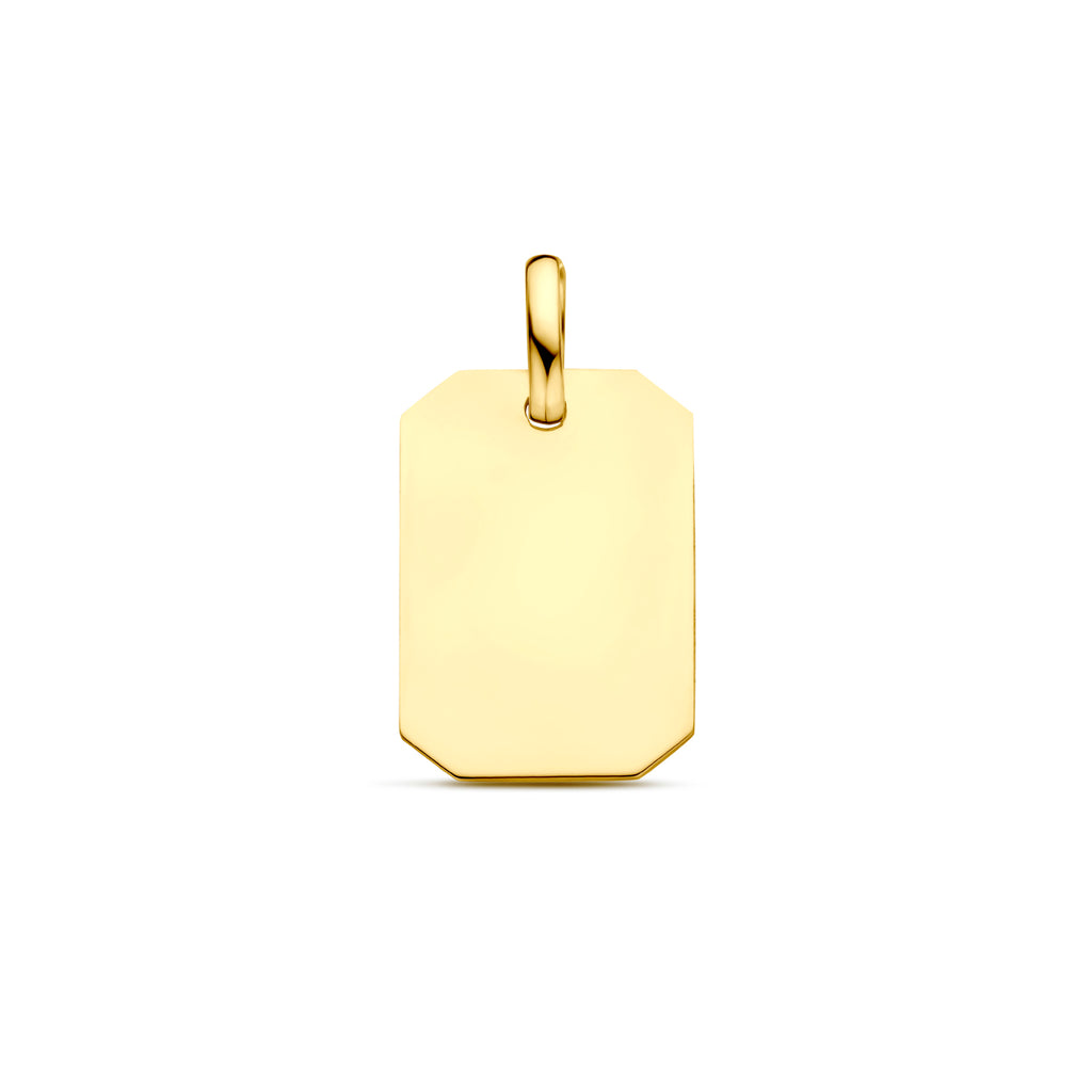 Gravur-Anhänger 20 mm 14K Gelbgold