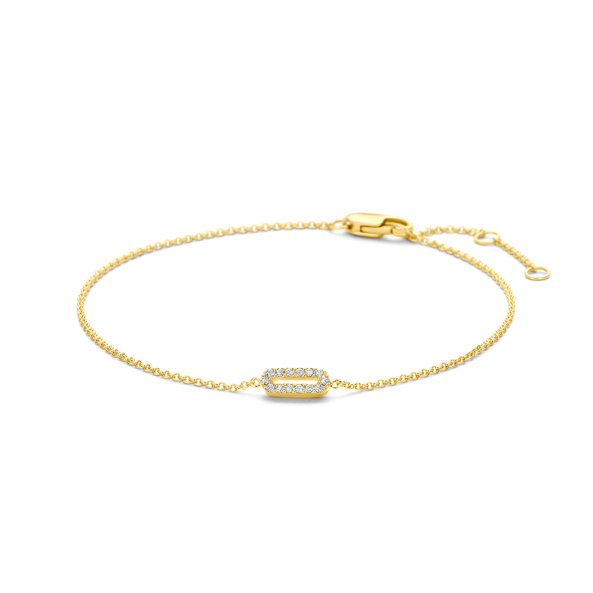Armband Diamant 0.05ct H SI 15,5 - 17 - 18 cm 14K Gelbgold