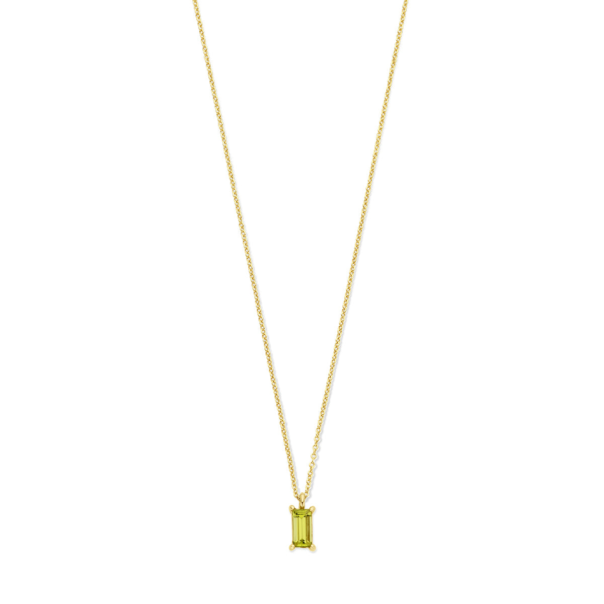 Halskette Peridot 41 - 43 - 45 cm 14K Gelbgold