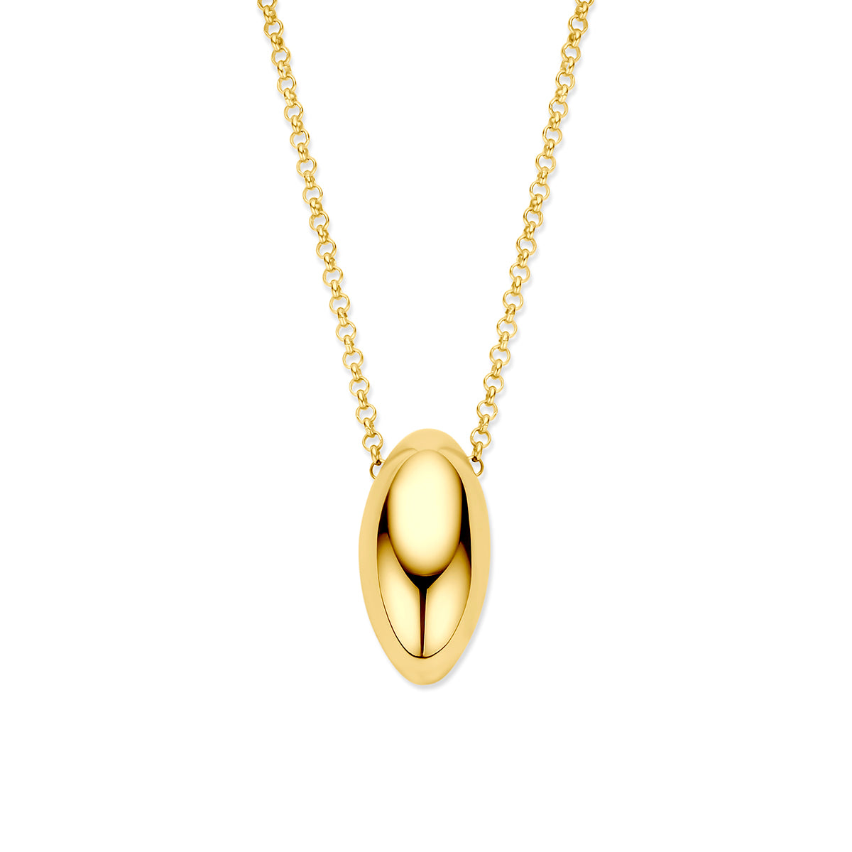 collier 41 + 4 cm 3 micron zilver verguld (geel)