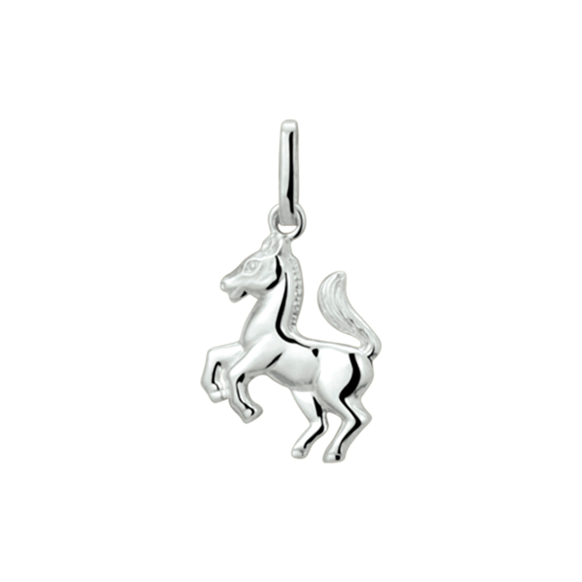 Anhänger Pferd silber weiß