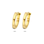 Ohrringe 2,0 mm quadratisch 14K Gelbgold