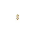 Flat Back Piercing Zirkonia 6,5 mm 1 Mikron vergoldet (gelb)