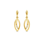 9k oorhangers zirkonia 18 mm 9K geel