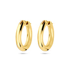 oorringen 4 mm buis 14K geelgoud