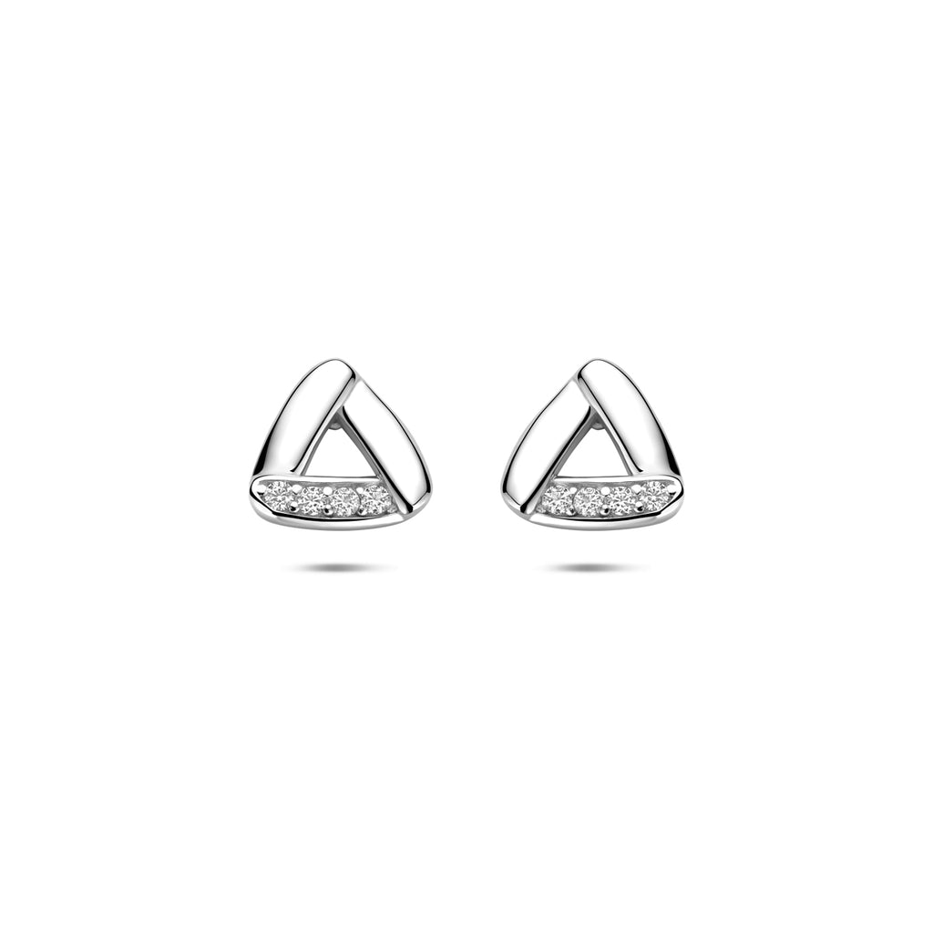 oorknoppen zirkonia 8,5 mm zilver gerhodineerd