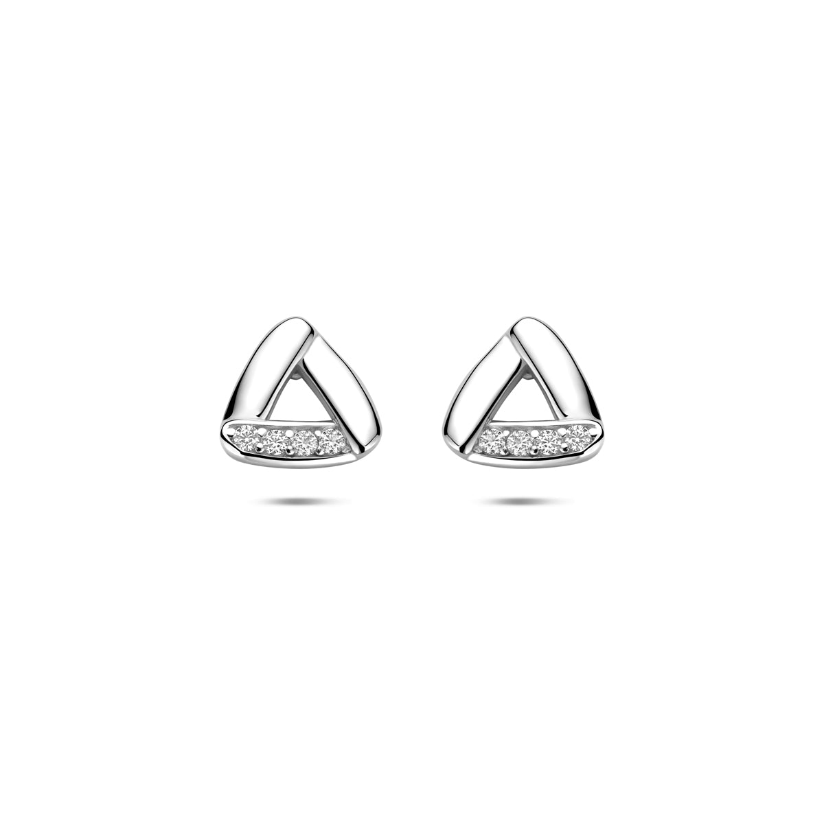 oorknoppen zirkonia 8,5 mm zilver gerhodineerd