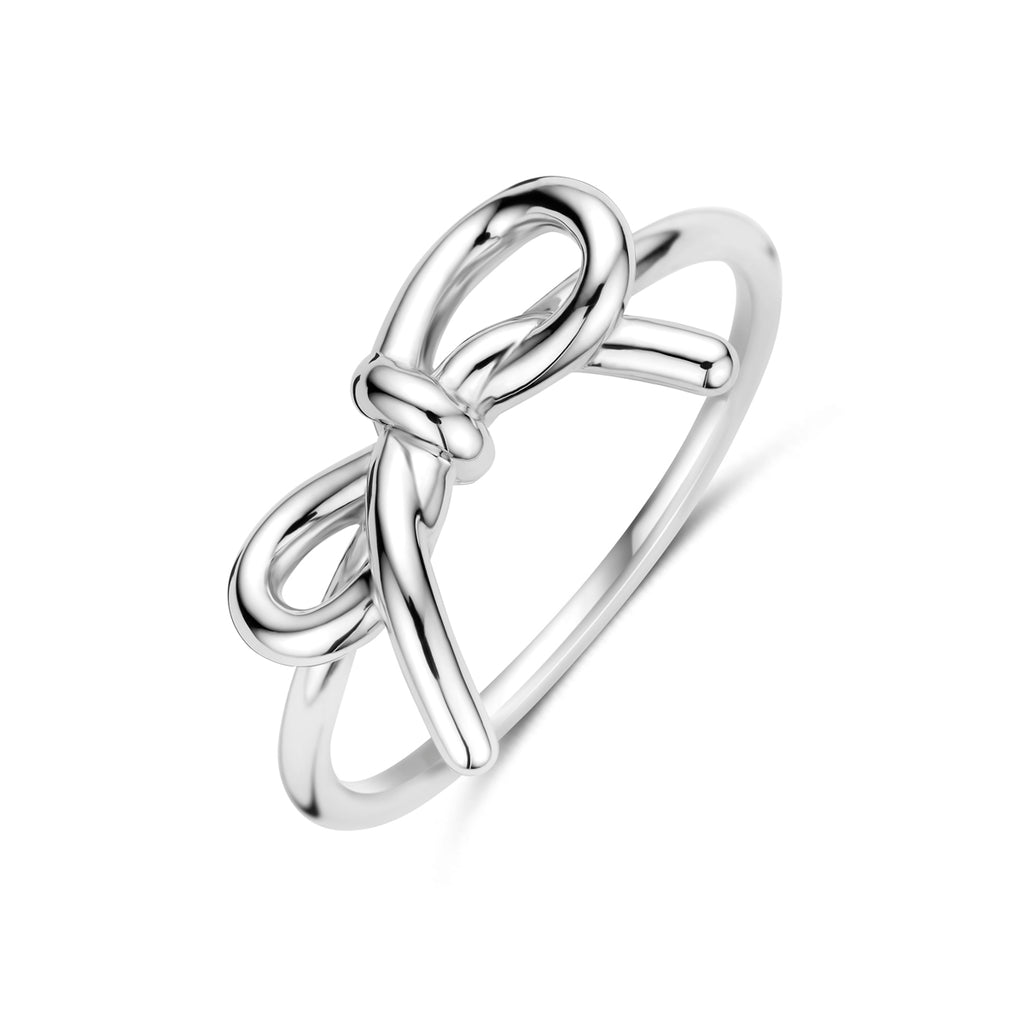Ring Schleife rhodiniert Silber