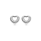 Ohrstecker Herzchen 11 mm Silber rhodiniert