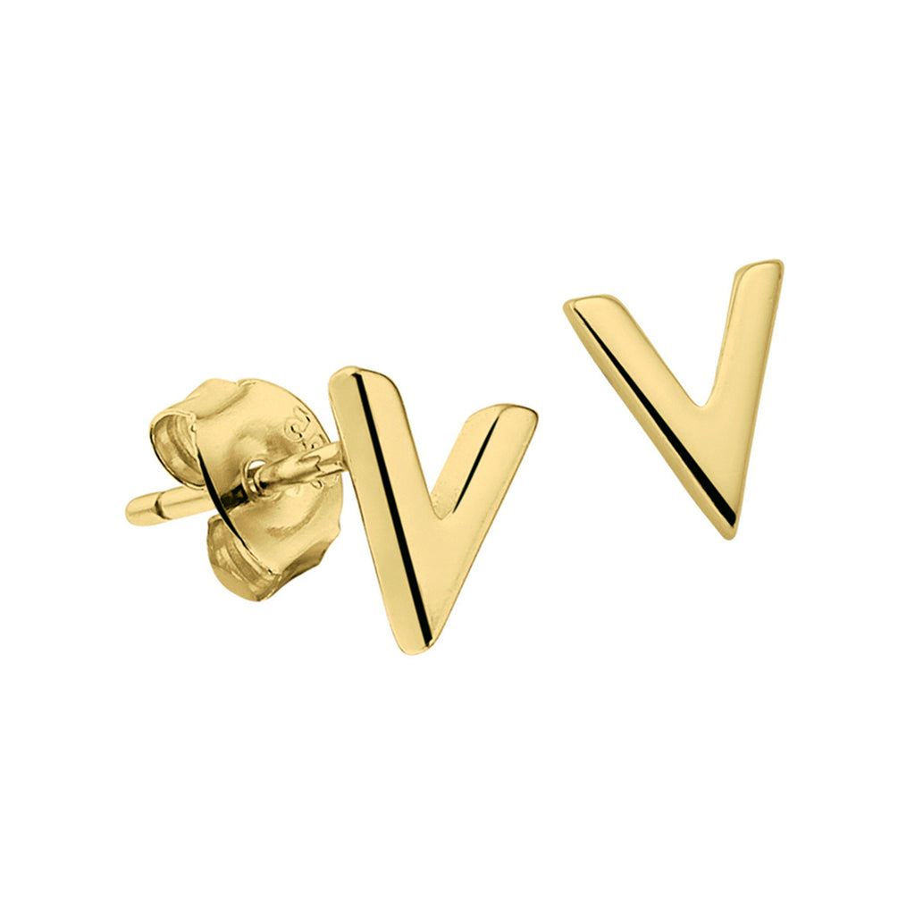 oorknoppen v zilver verguld (geel)