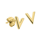 oorknoppen v zilver verguld (geel)